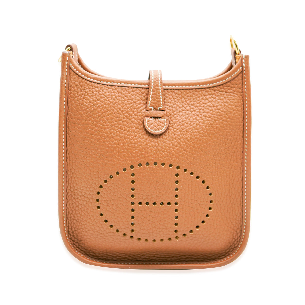 Hermès Gold Clemence Mini Evelyne TPM GHW