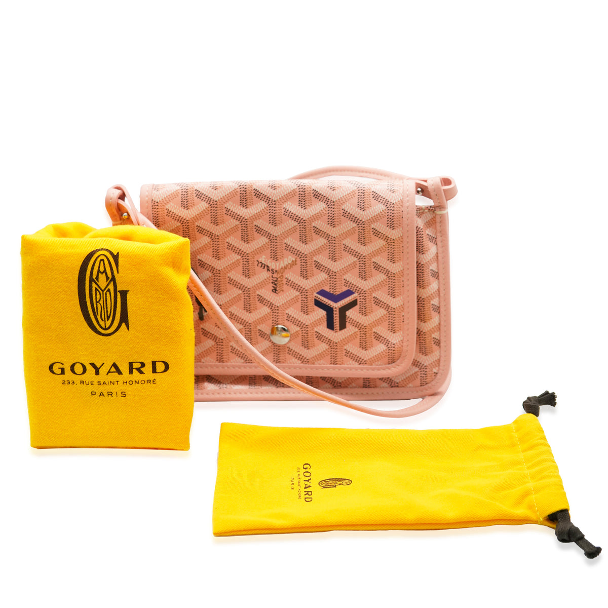 Goyard Pink Goyardine Canvas Plumet Pocket Wallet