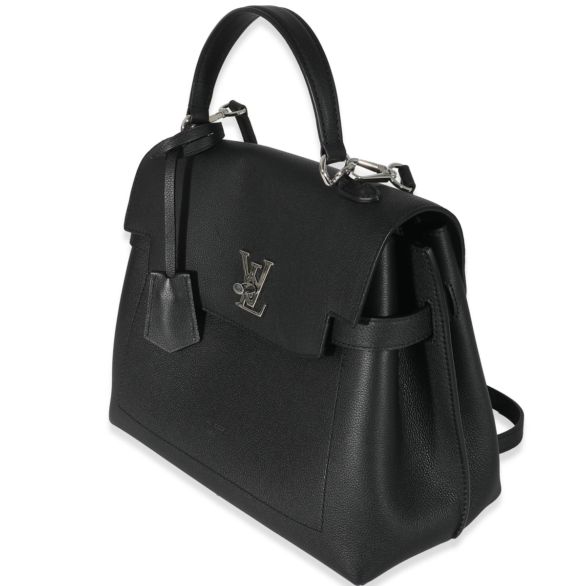 Louis Vuitton Black Grained Calfskin Lockme Ever MM