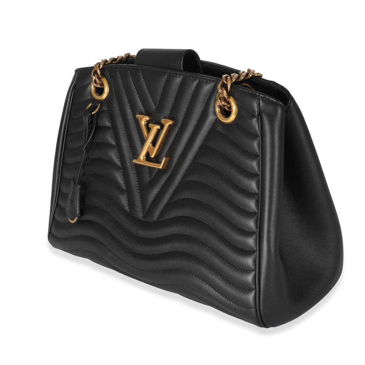 Louis Vuitton Black Calfskin New Wave Chain Tote