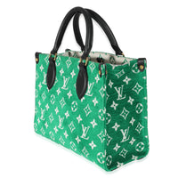 Louis Vuitton Green Jacquard LV Match Monogram Velvet Onthego PM