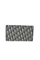 Christian Dior Blue Oblique Jacquard Bobby East West Pouch With Chain