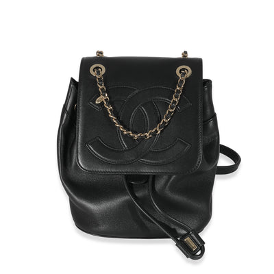 Chanel Black Lambskin Mini CC Mania Backpack