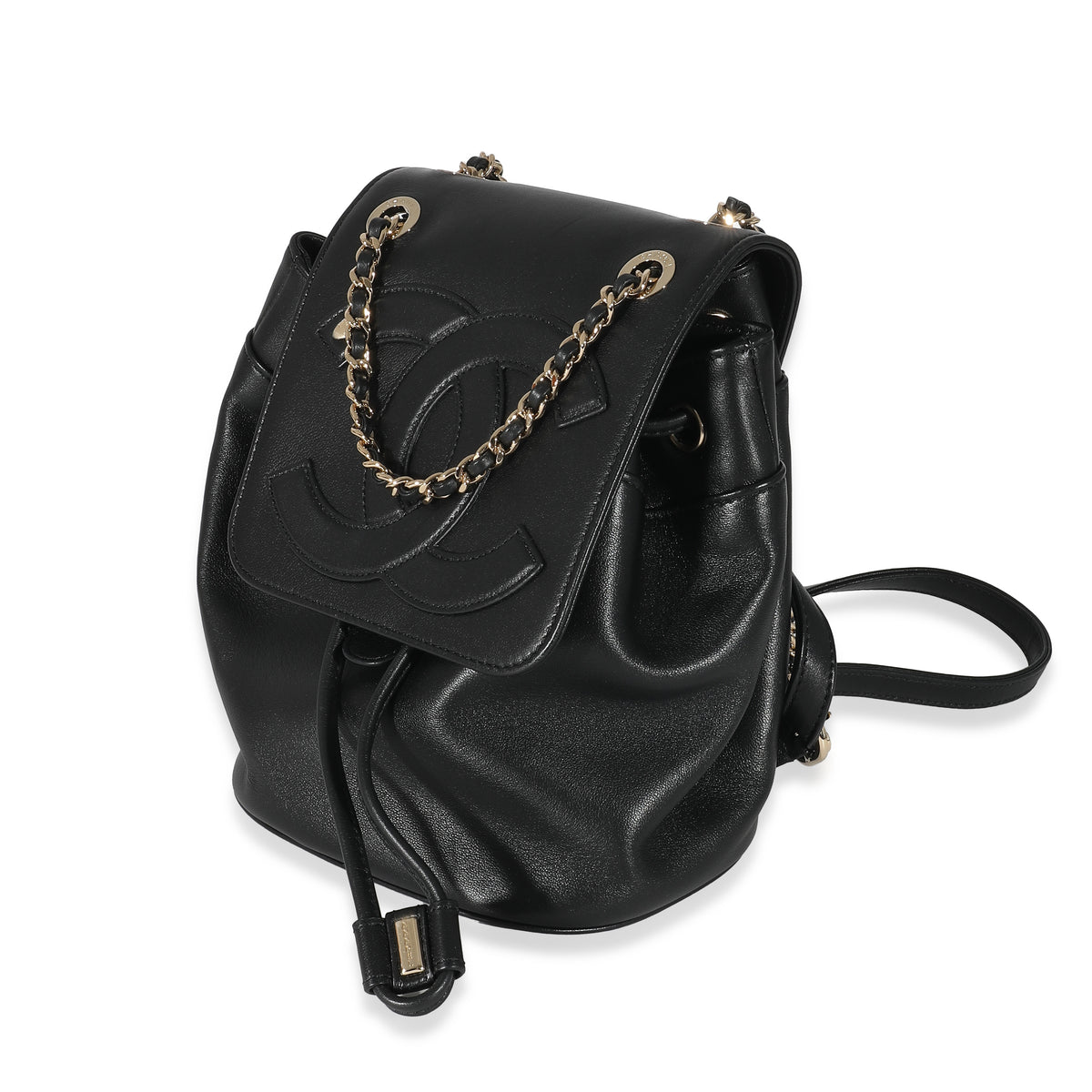 Chanel Black Lambskin Mini CC Mania Backpack