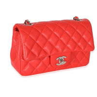 Chanel Red Quilted Lambskin Mini Rectangular Flap Bag