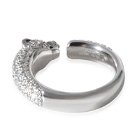 Cartier Panthere De Cartier Diamond Ring in 18k White Gold 0.68 CTW