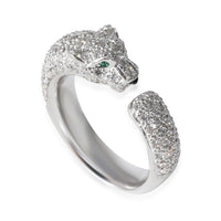 Cartier Panthere De Cartier Diamond Ring in 18k White Gold 0.68 CTW