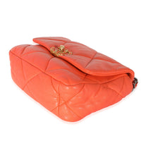 Chanel Orange Quilted Lambskin Chanel 19 Flap Bag