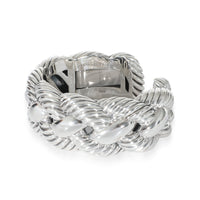 David Yurman Woven Hinged Cable Cuff in Sterling Silver/Stainless Steel