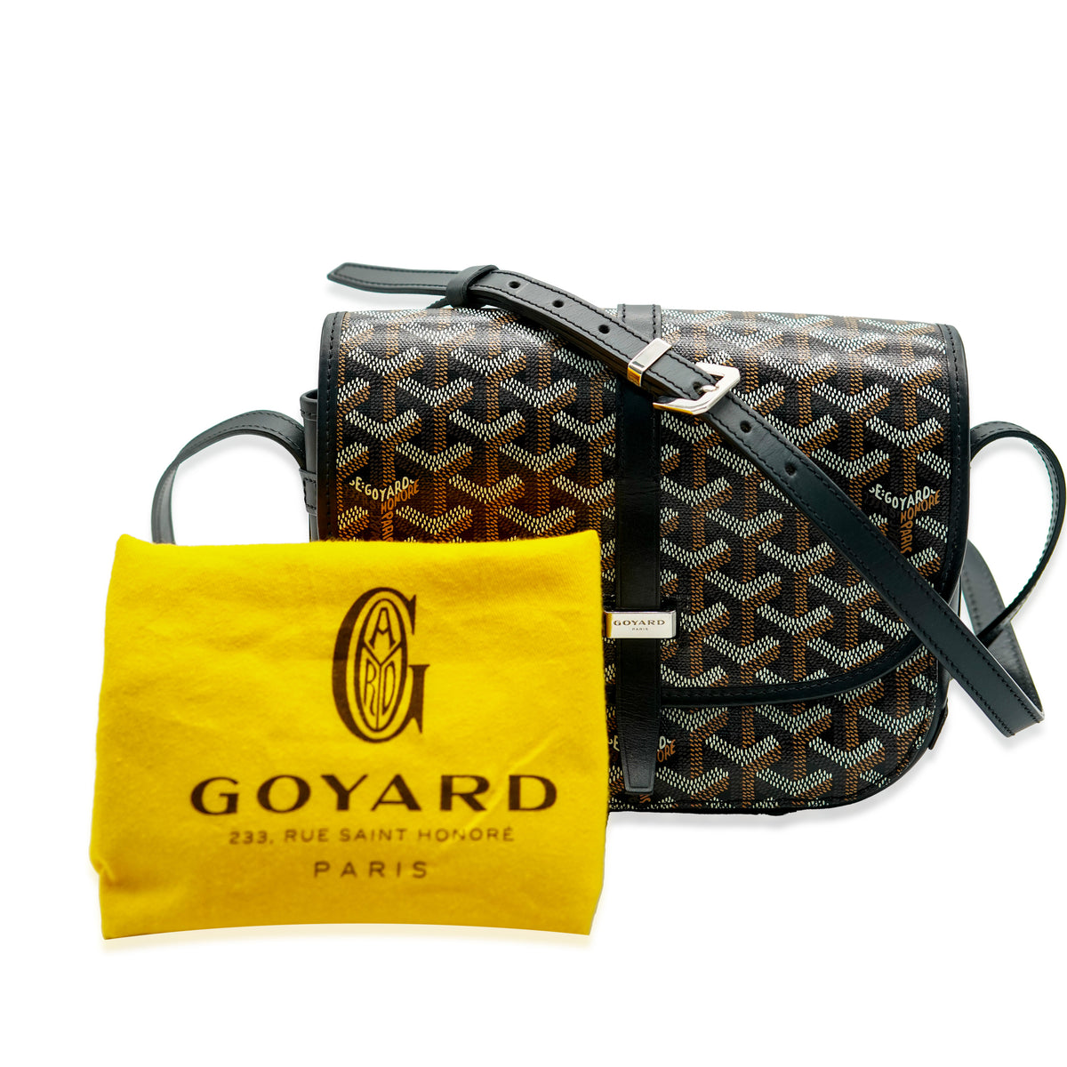 Goyard Black Goyardine Canvas Belvedere II Messenger PM