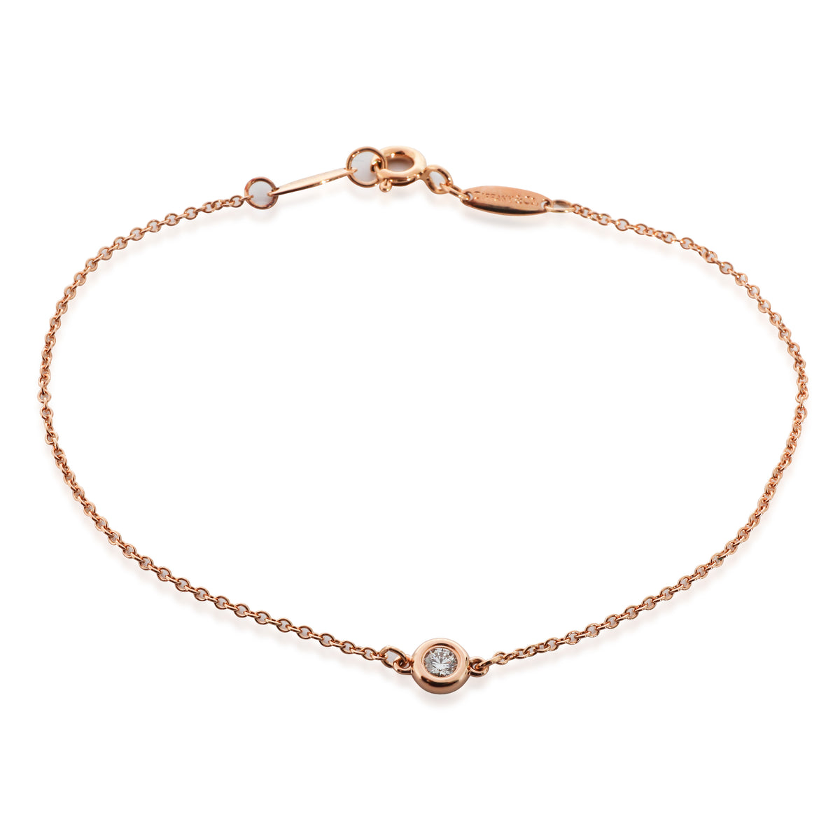 Tiffany & Co. Elsa Peretti Diamond By The Yard Bracelet in 18K Rose Gold 0.07Ct