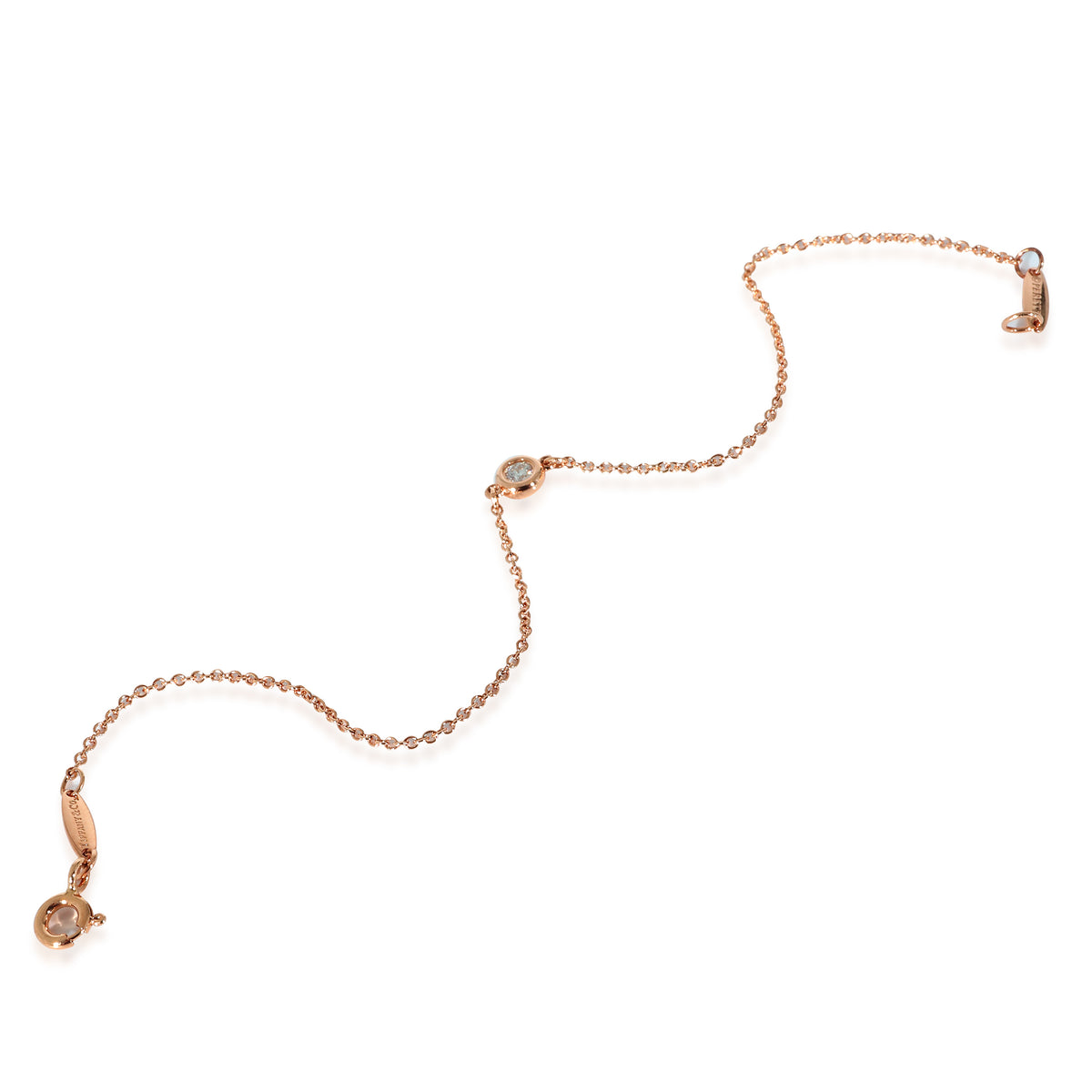 Tiffany & Co. Elsa Peretti Diamond By The Yard Bracelet in 18K Rose Gold 0.07Ct