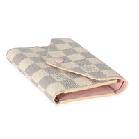 Louis Vuitton Rose Ballerine Damier Azur Canvas Victorine Wallet