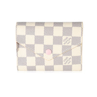 Louis Vuitton Rose Ballerine Damier Azur Canvas Victorine Wallet