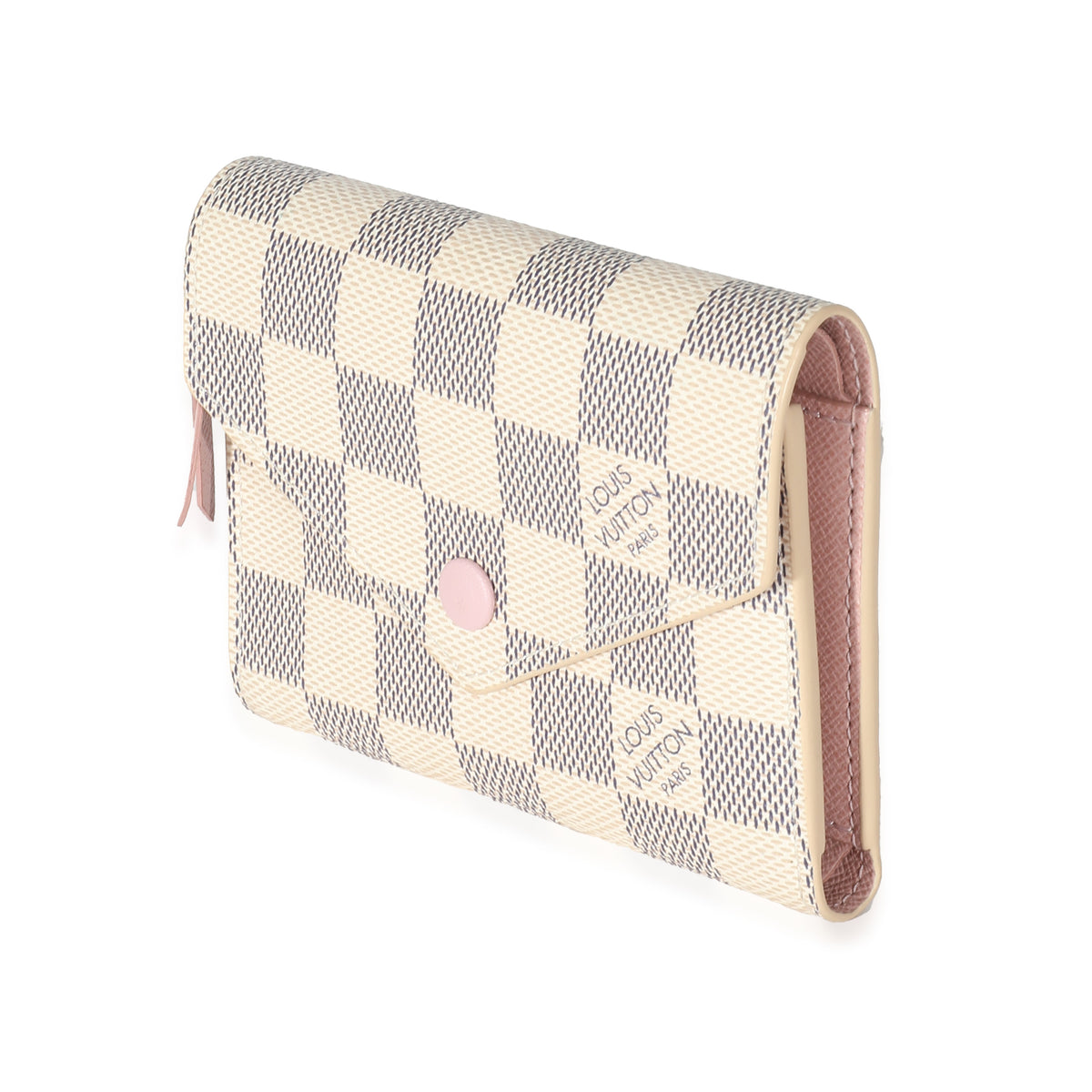 Louis Vuitton Rose Ballerine Damier Azur Canvas Victorine Wallet