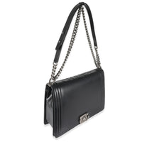 Chanel Black Calfskin Large Reverso Boy Bag