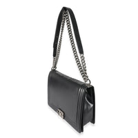 Chanel Black Calfskin Large Reverso Boy Bag