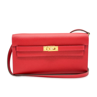 Hermès Rouge Casaque Epsom Kelly To Go GHW