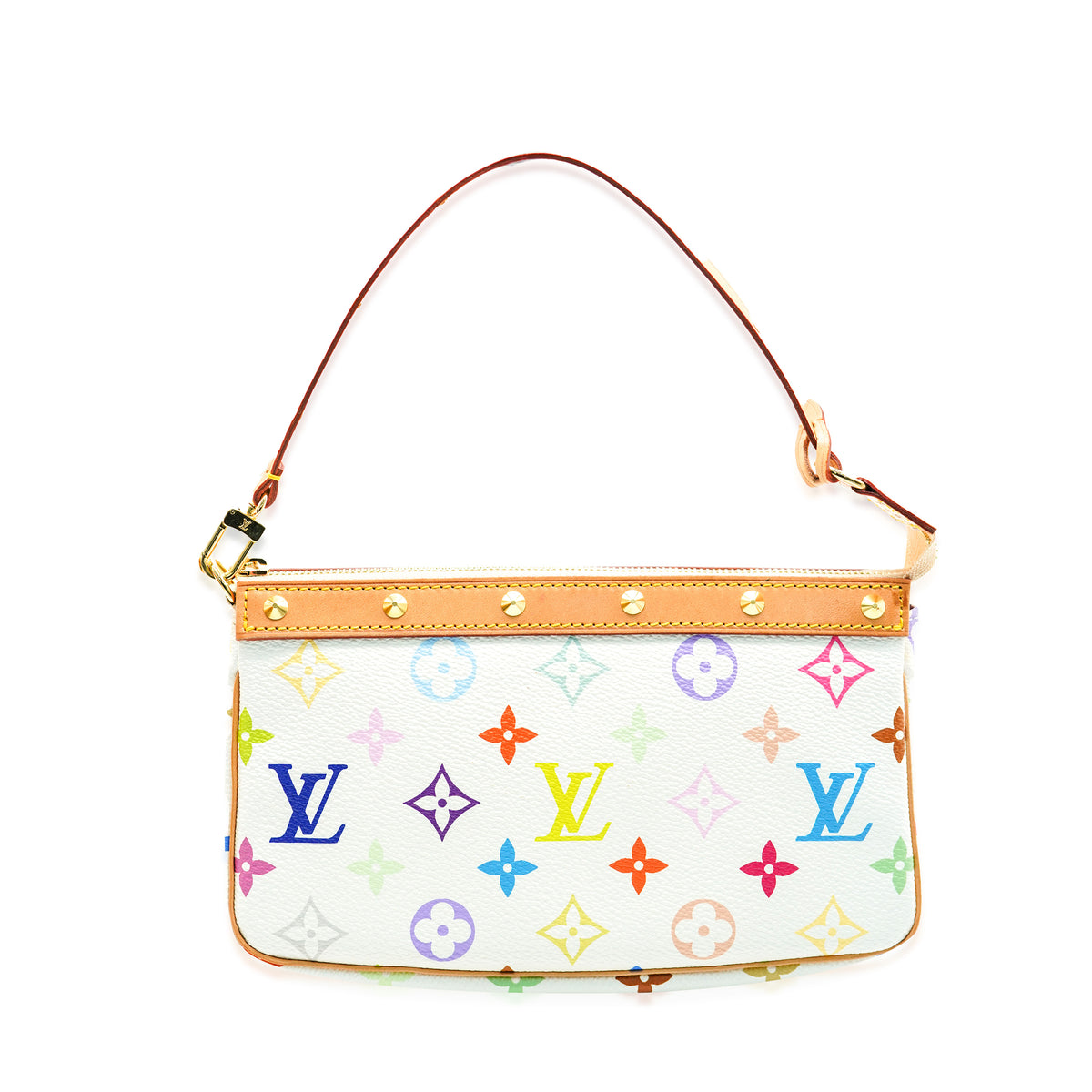 Louis Vuitton White Monogram Multicolore Canvas Pochette Accessoires