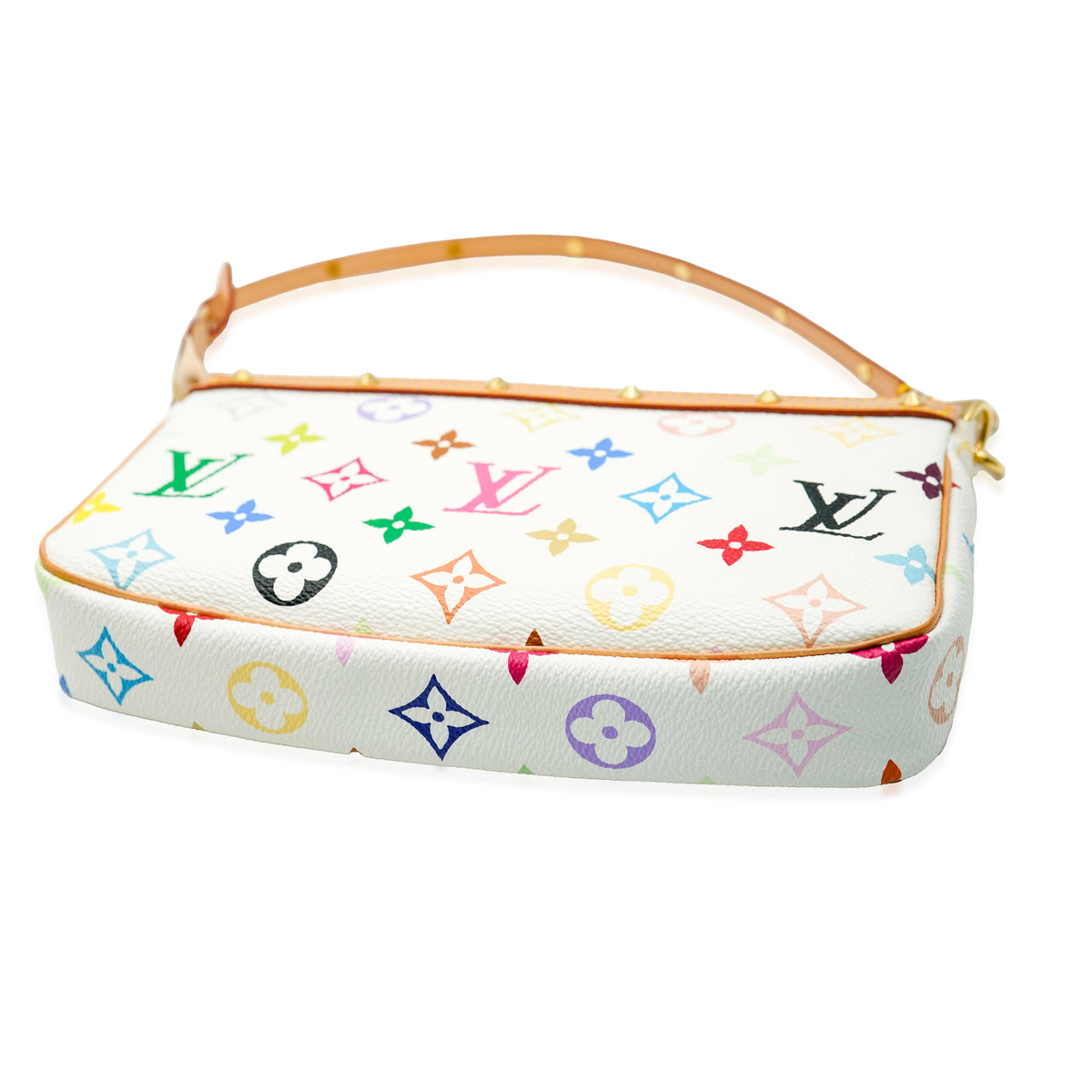 Louis Vuitton White Monogram Multicolore Canvas Pochette Accessoires