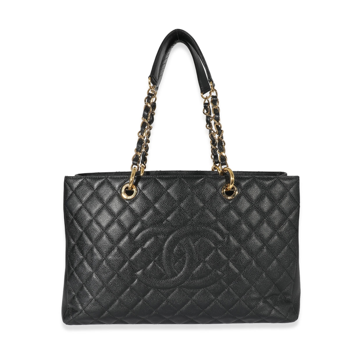 Chanel Black Quilted Caviar XL Grand Shopping Tote