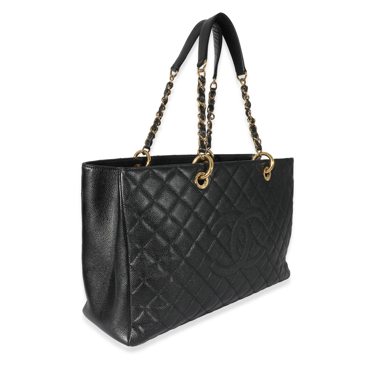 Chanel Black Quilted Caviar XL Grand Shopping Tote