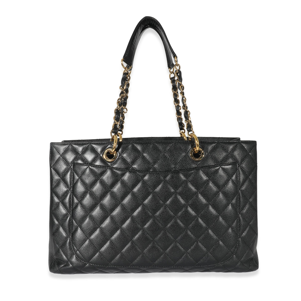 Chanel Black Quilted Caviar XL Grand Shopping Tote