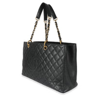 Chanel Black Quilted Caviar XL Grand Shopping Tote