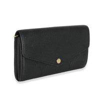 Louis Vuitton Black Empreinte Sarah Wallet