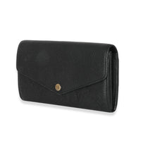 Louis Vuitton Black Empreinte Sarah Wallet