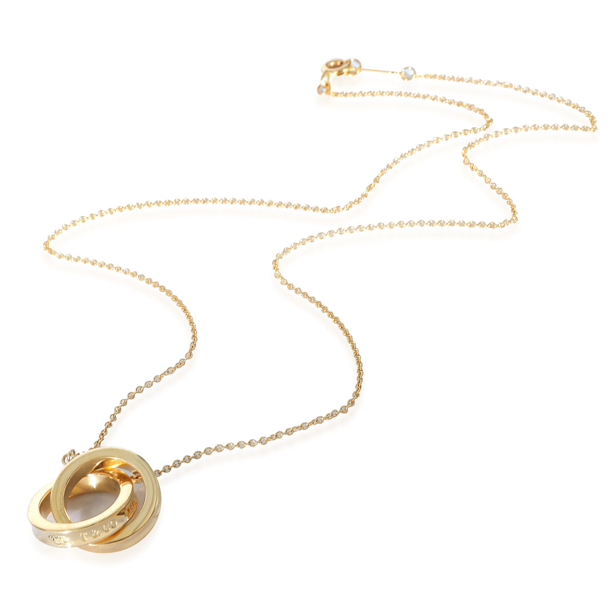 Interlocking Circles Pendant Necklace in 14k Solid Gold – Gelin Diamond