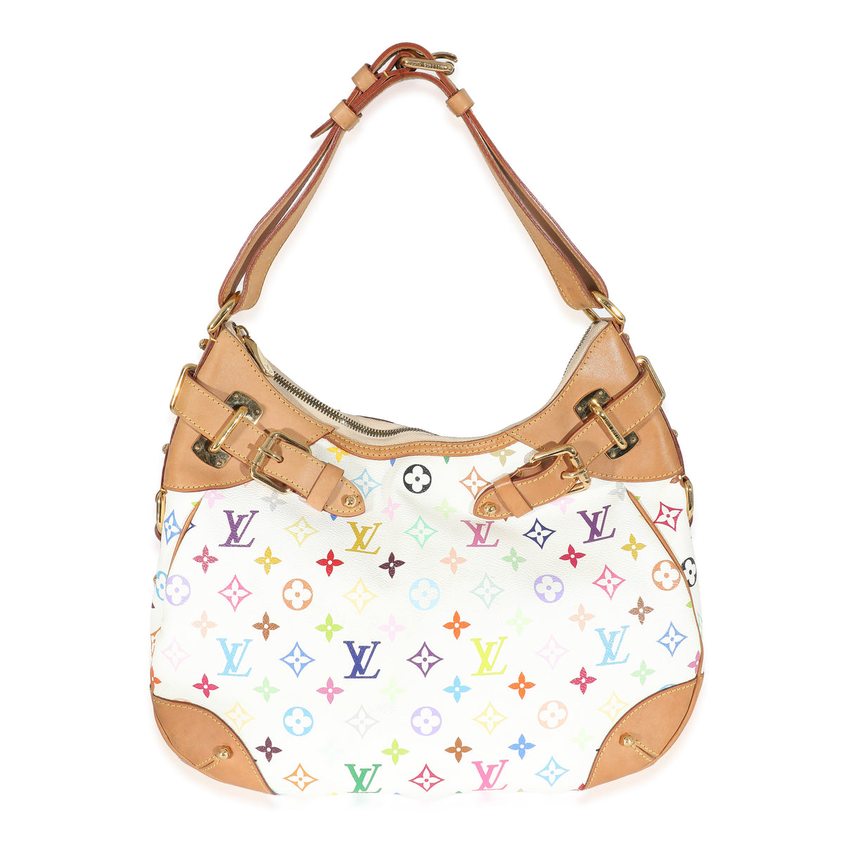 Louis Vuitton x Takashi Murakami White Monogram Multicolore Canvas Greta