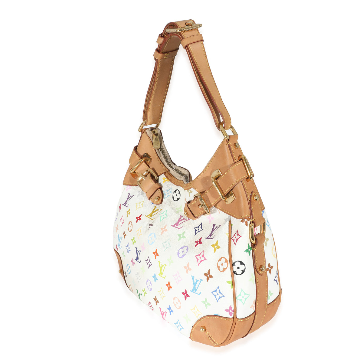 Louis Vuitton x Takashi Murakami White Monogram Multicolore Canvas Greta