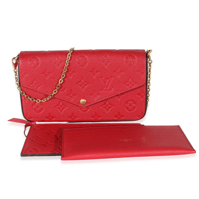 Louis Vuitton Scarlet Monogram Empreinte Félicie Pochette