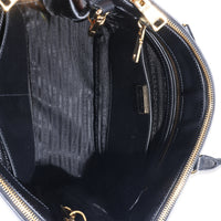 Prada Black Saffiano Lux Galleria Medium Double Zip Tote