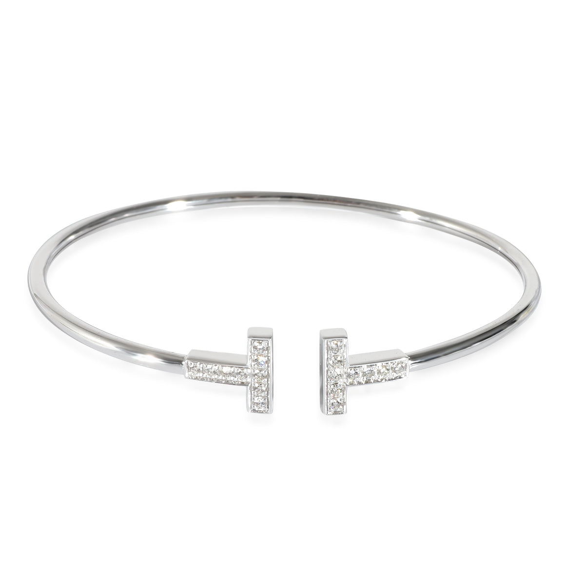Tiffany & Co. Tiffany T Diamond Bracelet in 18k White Gold 0.74 CTW