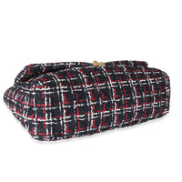 Chanel Navy Red Multicolor Tweed Chanel 19 Maxi Bag