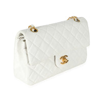 Chanel 24K White Quilted Lambskin Small Classic Flap Bag