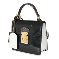 Louis Vuitton White Epi Black Monogram Vernis Spring Street