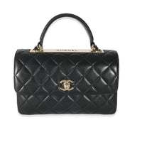 Chanel Black Quilted Lambskin Medium Trendy CC Flap Top Handle