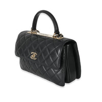 Chanel Black Quilted Lambskin Medium Trendy CC Flap Top Handle