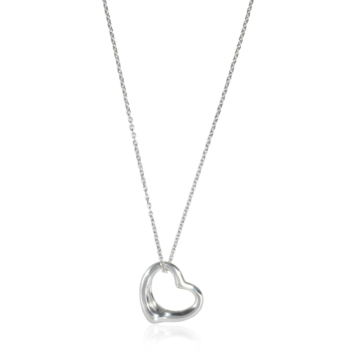 Tiffany & Co. Elsa Peretti Open Heart Pendant Necklace in Sterling Silver