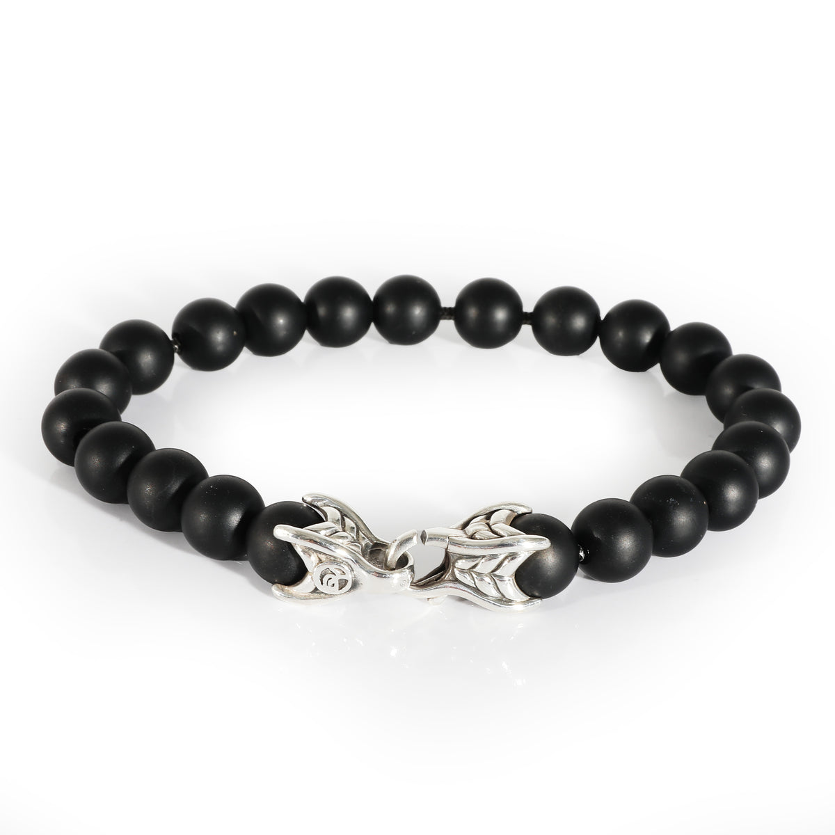 David Yurman Spiritual Beads Onyx Bracelet in Sterling Silver