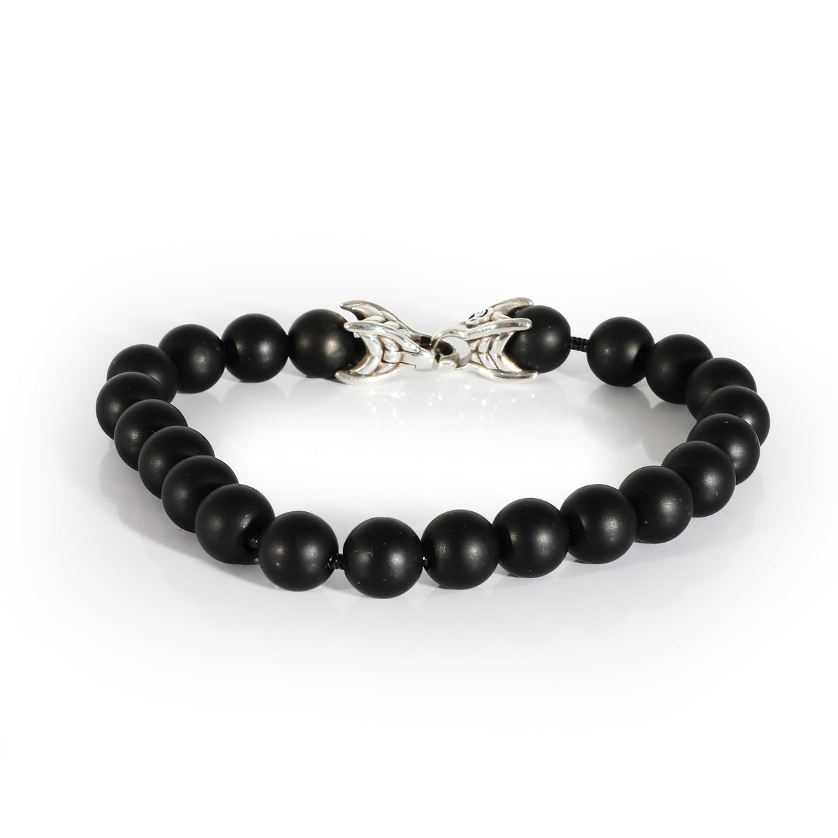 David Yurman Spiritual Beads Onyx Bracelet in Sterling Silver