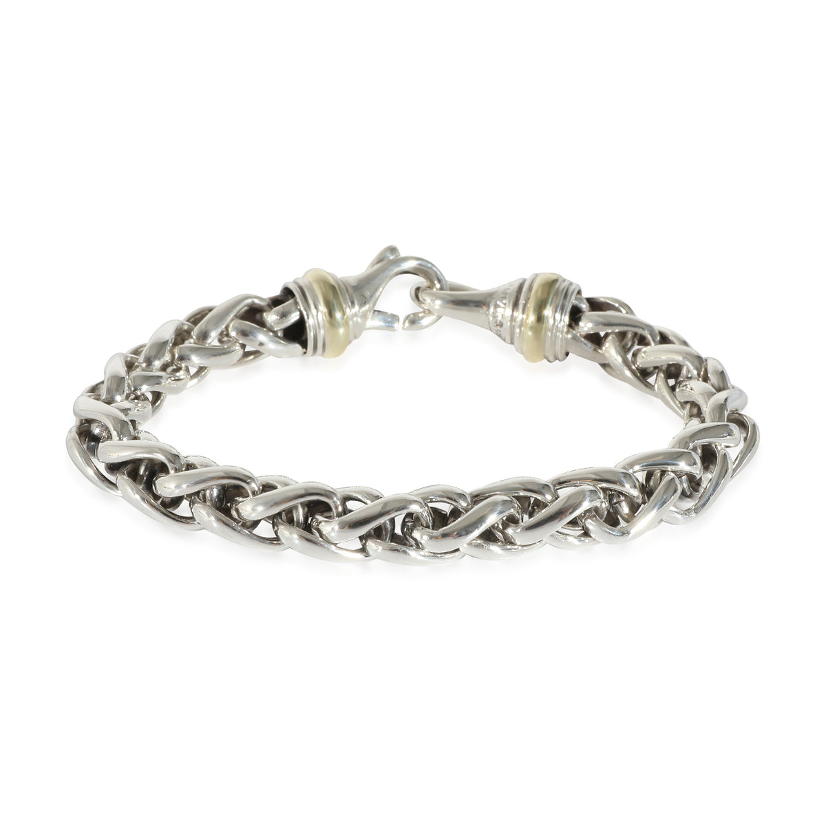 David Yurman Wheat Bracelet in Yellow Gold/Sterling Silver