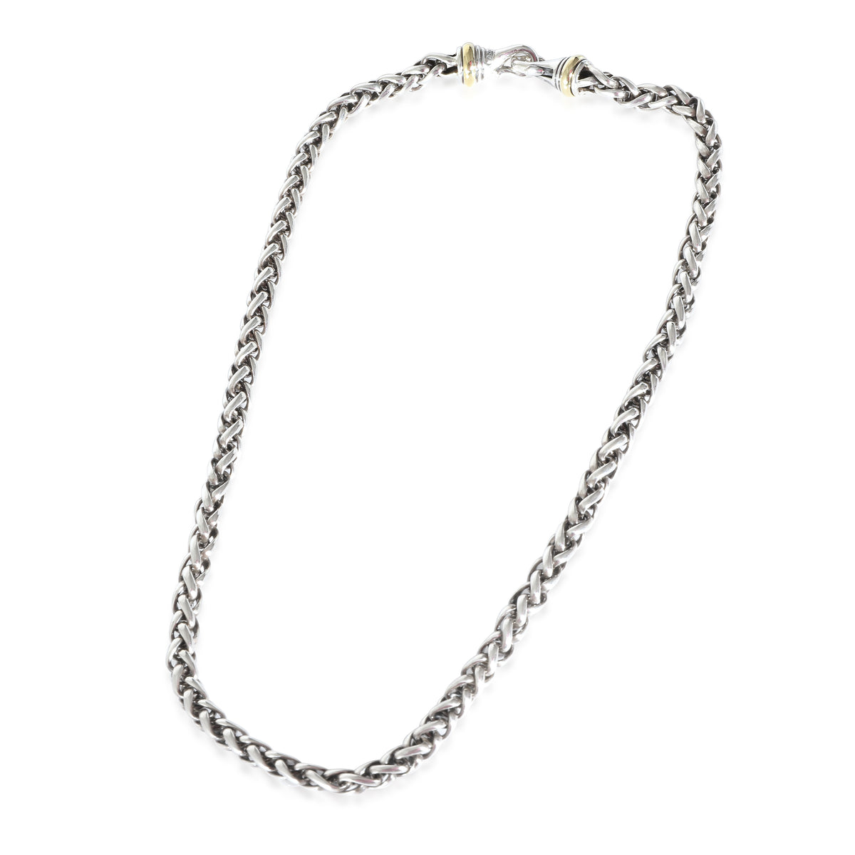 David Yurman Wheat Necklace in  Yellow Gold/Sterling Silver