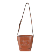 Celine Brown Smooth Cuir Triomphe Small Bucket Bag