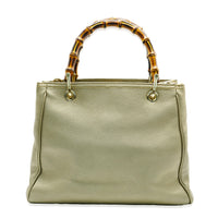 Gucci Gold Leather Small Bamboo Shopper Tote