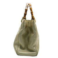 Gucci Gold Leather Small Bamboo Shopper Tote