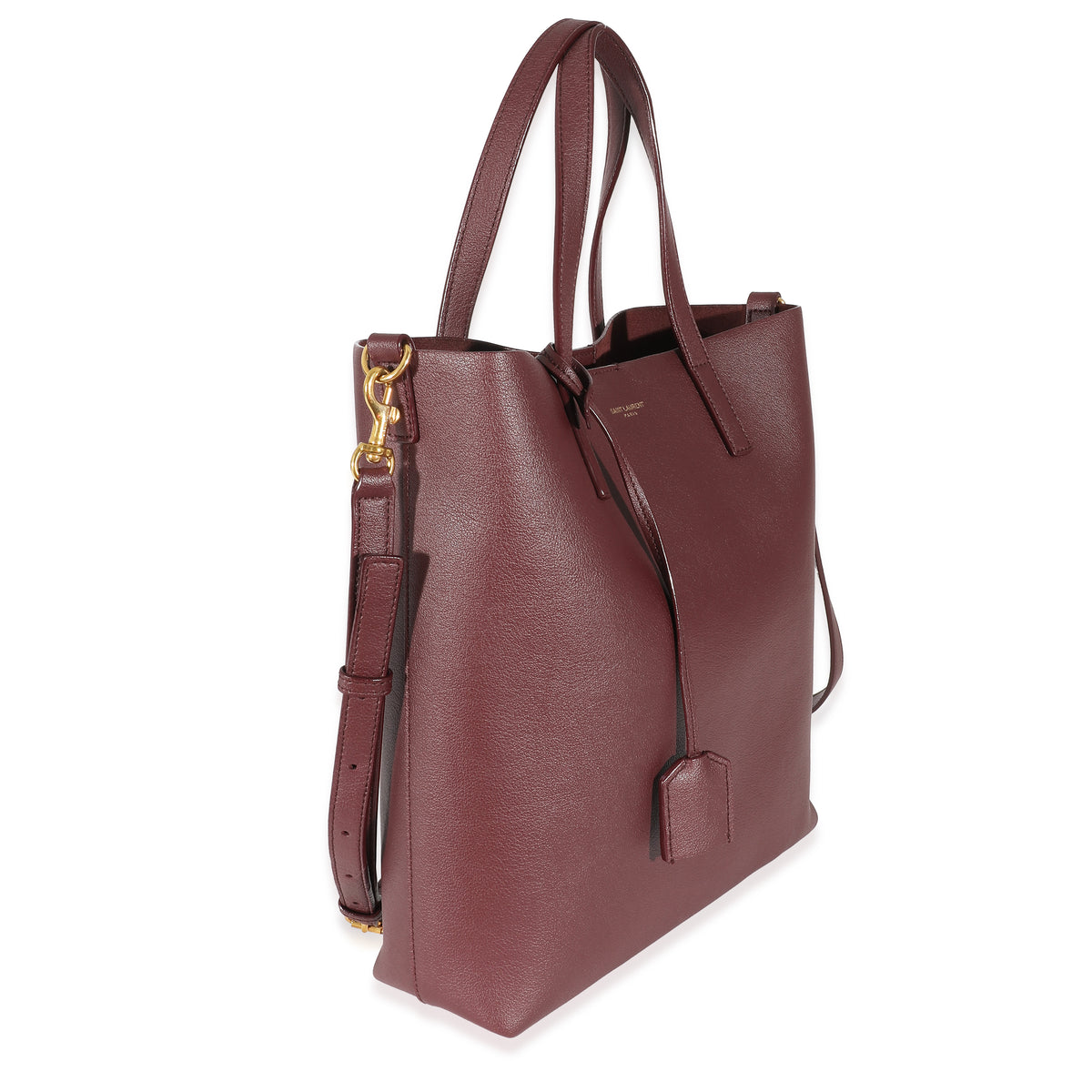 Ysl tote burgundy hot sale